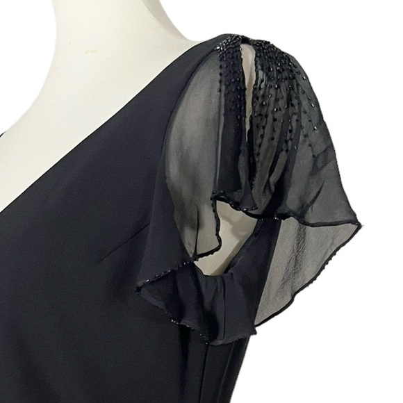 Jones New York Chiffon‎ Beaded Sparkle in Black - Picture 9 of 12